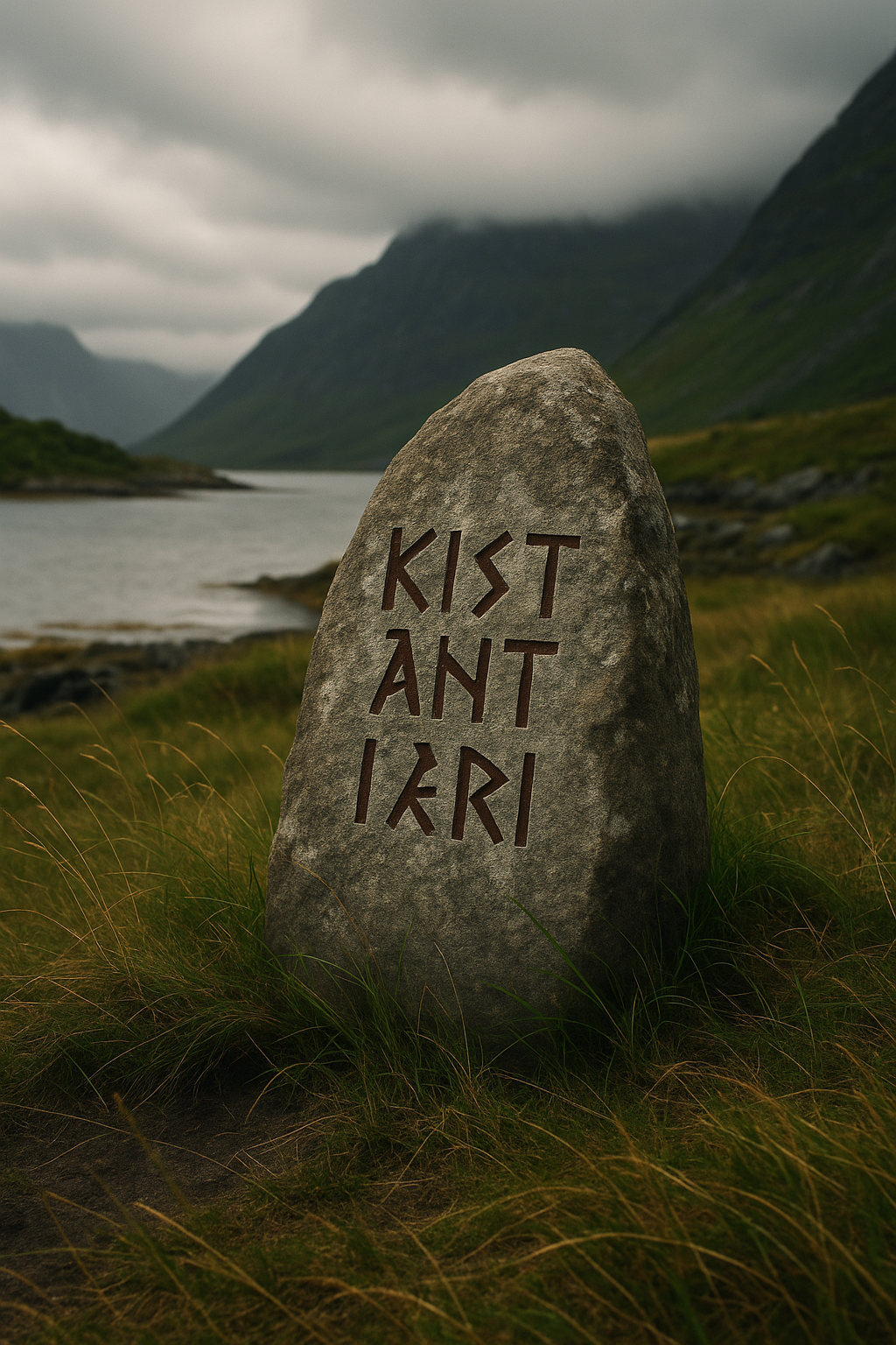 Fazit – Runenstein mit Inschrift GESETZ UND EHRE