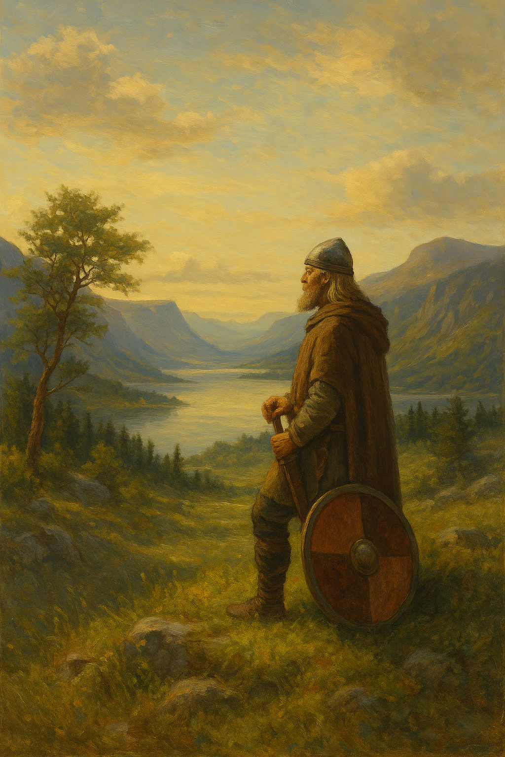 Wikingerhof in der Natur als Symbol für das Leben im Einklang mit der Umwelt